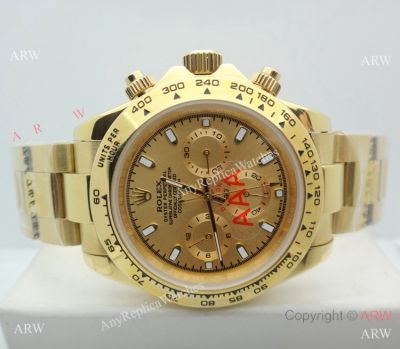 Yellow Gold Rolex Cosmograph Daytona 40mm Watch - Gold Rolex Daytona Replica Watches